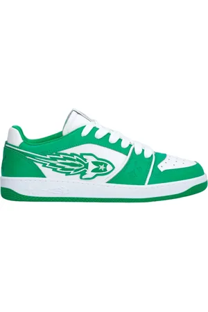 ENTERPRISE JAPAN Buty, Kobieta, Zielony, 37 EU, Zamsz, Skórzane Sneakersy z Logo Gwiazdy