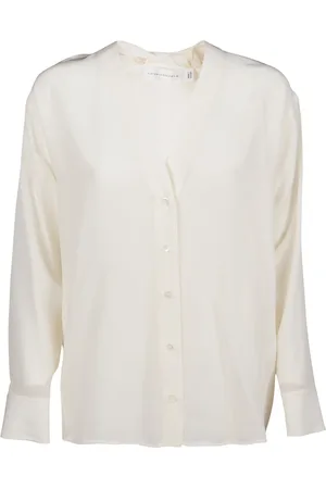 Victoria Beckham Bluzki, Kobieta, Beżowy, S, Modna Bluzka w Stylu Oversize
