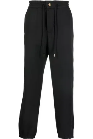 VERSACE Spodnie, Mężczyzna, Czarny, M, Męskie Joggers Nero - Rozmiar 48