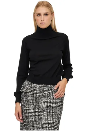 ERIKA CAVALLINI Swetry, Kobieta, Czarny, M, Len, Turtlenecks