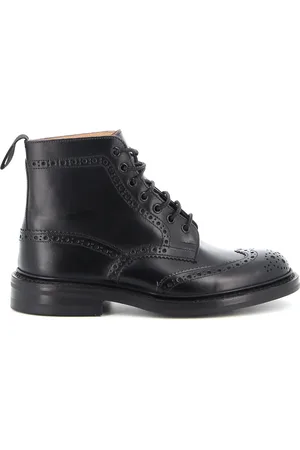 TRICKERS Buty, Mężczyzna, Czarny, 39 EU, Czarny skórzany botek Dainite