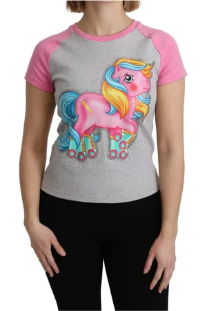 Moschino Koszulki, Kobieta, Szary, L, My Little Pony Crew Neck T-shirt