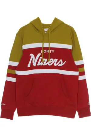 Mitchell & Ness Bluzy, Mężczyzna, Czerwony, M, Bluza z kapturem