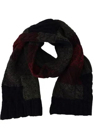 Dolce & Gabbana Akcesoria, Mężczyzna, Czarny, ONE SIZE, Kaszmir, Wełniany Szalik z Kaszmiru - Nowy