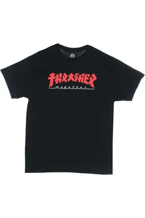 Thrasher Koszulki, Mężczyzna, Czarny, M, Godzilla Tee - Streetwear Kolekcja