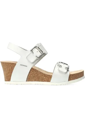 Mephisto Buty, Kobieta, Biały, 40 EU, Sandał damski Lissandra z korkową wkładką