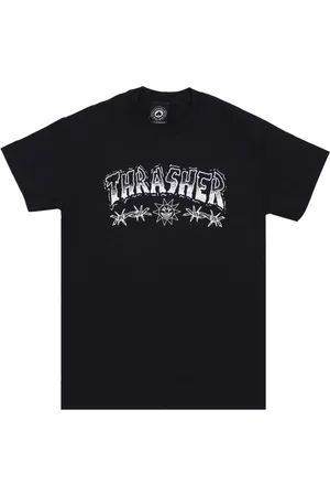 Thrasher Koszulki, Mężczyzna, Czarny, M, Barbed Wire Tee - Streetwear Kolekcja