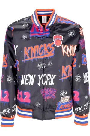Mitchell & Ness Kurtki, Mężczyzna, Czarny, S, Kurtka bomber