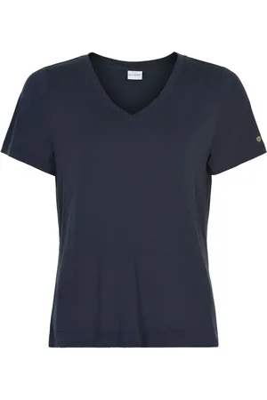 In Front Koszulki, Kobieta, Niebieski, M, Nina T-shirt V-Neck 14919