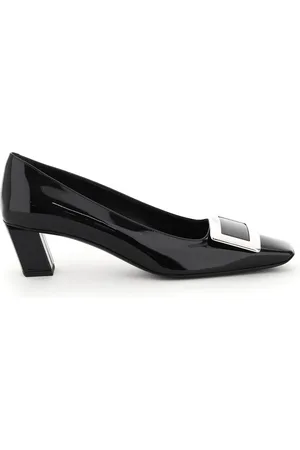 Roger Vivier Buty, Kobieta, Czarny, 36 1/2 EU, Czółenka Belle Vivier z Lakierowanej Skóry