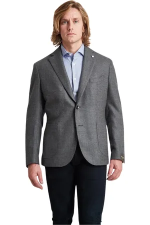 LUIGI BIANCHI MANTOVA Kurtki, Mężczyzna, Szary, 2XL, Stylowa Kurtka