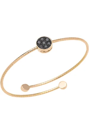 CHANTECLER Akcesoria, Kobieta, Żółty, ONE SIZE, Złota Bransoletka z Cekinami i 0,61 CT Diamentem