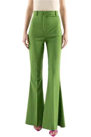 HEBE STUDIO Spodnie, Kobieta, Zielony, S, Trousers