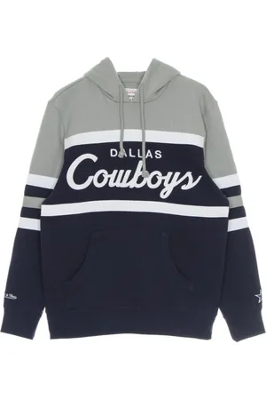 Mitchell & Ness Bluzy, Mężczyzna, Niebieski, S, Bluza z kapturem