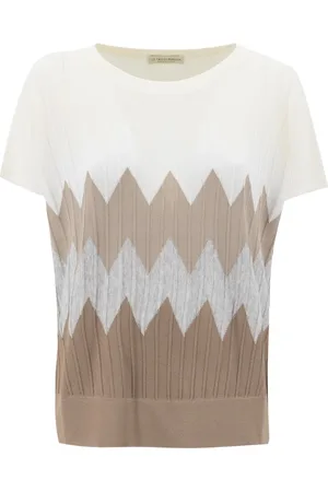 LE TRICOT PERUGIA Koszulki, Kobieta, Beżowy, S, T-Shirts