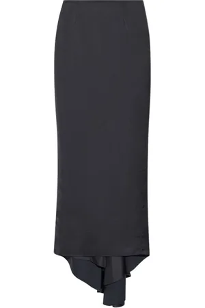 Balenciaga Spódnice, Kobieta, Czarny, S, Len, Spódnica maxi