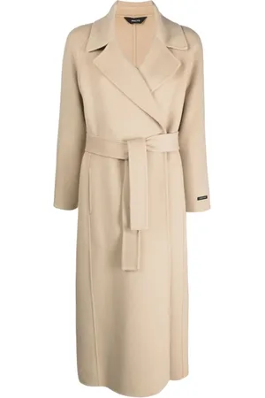 PALTÒ Płaszcze, Kobieta, Beżowy, L, Belted Coats