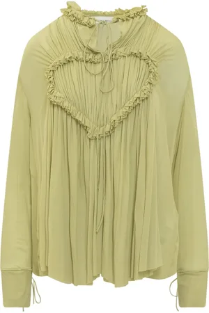 Victoria Beckham Bluzki, Kobieta, Zielony, S, Jersey Hearth Bluzka