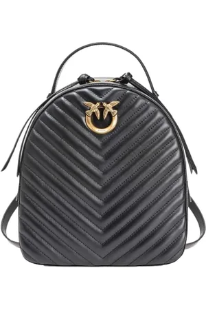 Pinko Torebki, Kobieta, Czarny, ONE SIZE, Skóra, Plecak Sheep Nappa Chevron