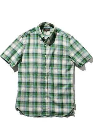 Beams Koszule, Mężczyzna, Zielony, S, Short Sleeve Shirts