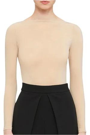 Wolford Koszulki, Kobieta, Różowy, S, Bezszwowy Top Buenos Aires z Długim Rękawem