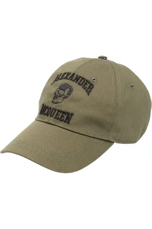 Alexander McQueen Akcesoria, Mężczyzna, Zielony, S, Stylowa Wyhaftowana Czapka Baseballowa