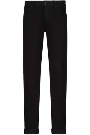 Emporio Armani Spodnie, Mężczyzna, Czarny, W33 L32, Bawełna, Spodnie Slim-fit