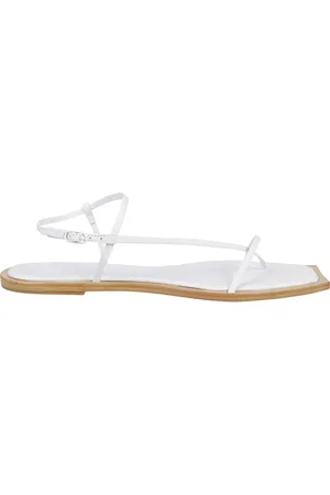 Studio Amelia Buty, Kobieta, Biały, 37 EU, Płaskie klapki kwadratowe