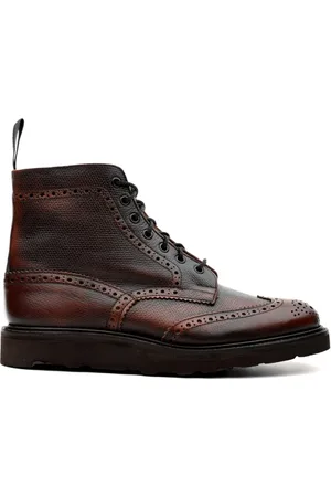 TRICKERS Buty, Mężczyzna, Fioletowy, 41 1/2 EU, Burgundzkie Buty Stow