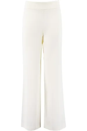 LE TRICOT PERUGIA Spodnie, Kobieta, Biały, S, Wide Trousers