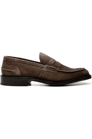 TRICKERS Buty, Mężczyzna, Szary, 41 1/2 EU, Zamsz, James Suede Szare Płaskie Buty