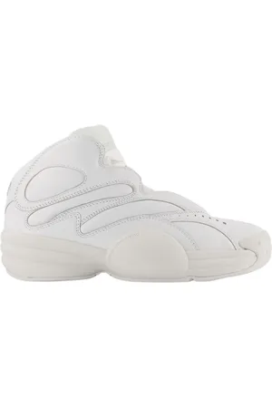 Alexander Wang Buty, Kobieta, Biały, 36 EU, Skóra, Białe Skórzane Sneakersy Hoop - Zamszowa Skóra Cielęca