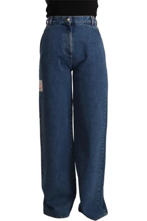 GCDS Jeansy, Kobieta, Niebieski, W27, Denim, Klasyczne Niebieskie Boot Cut Jeansyy