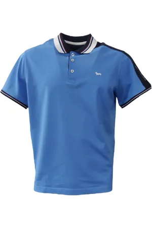 HARMONT&BLAINE Koszulki, Mężczyzna, Niebieski, M, Bawełna, Knitwear