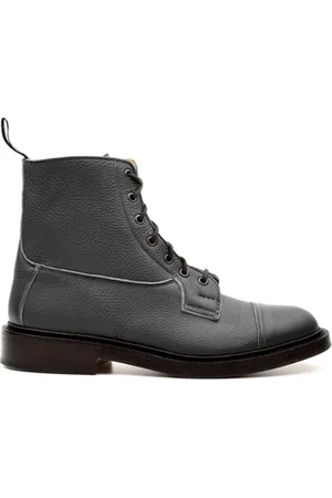TRICKERS Buty, Mężczyzna, Szary, 40 1/2 EU, Szare Skórzane Buty