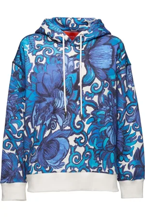 La DoubleJ Bluzy, Kobieta, Niebieski, XS, Bawełna, Art-House Hoodie