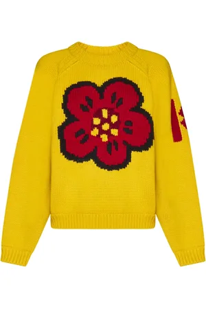 Kenzo Swetry, Kobieta, Żółty, M, Pulower z Bawełną i Wełną