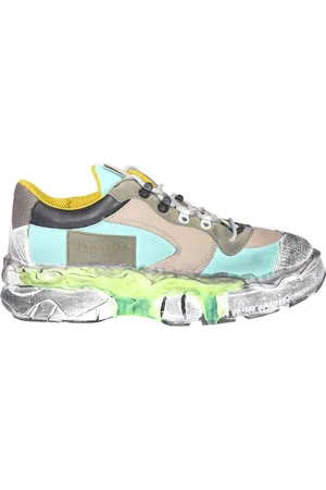 Maison Margiela Buty, Mężczyzna, Zielony, 42 EU, Zielone Sneakersy z Detalem ze Skóry