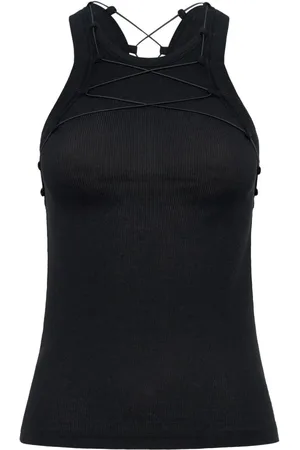 DION LEE Koszulki, Kobieta, Czarny, S, Sleeveless Tops