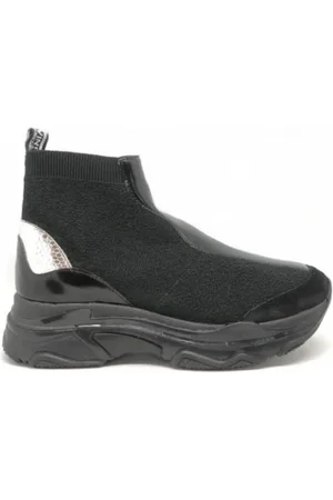 Twin-Set Buty, Kobieta, Czarny, 40 EU, Zamsz, Elastyczne Skarpetki do Sneakersów z Podeszwą z Gumy