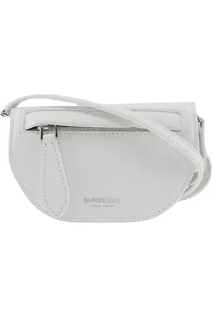 Burberry Pre-owned, Kobieta, Biały, ONE SIZE, Używana Biała Skórzana Torba na Ramię Olympia