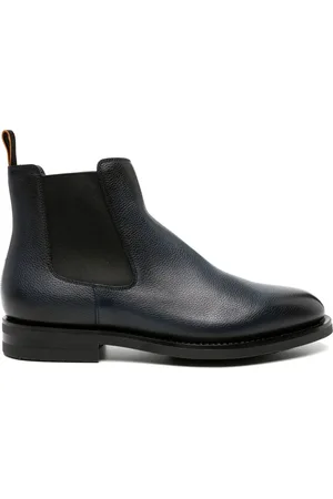 santoni Buty, Mężczyzna, Niebieski, 42 EU, Skóra, Skórzane buty Chelsea