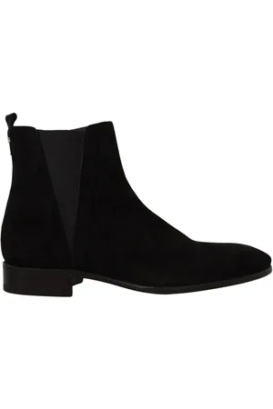 Dolce & Gabbana Buty, Mężczyzna, Czarny, 40 1/2 EU, Zamsz, Botki