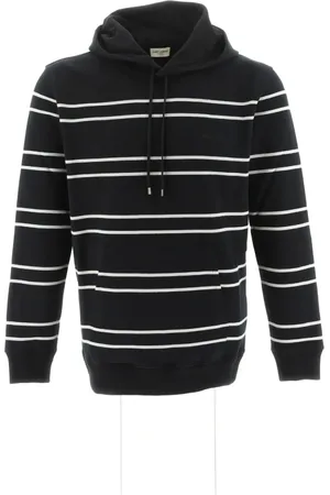 Saint Laurent Bluzy, Mężczyzna, Wielobarwność, M, Stripes Logo Bluza