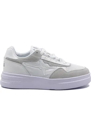 W6YZ Buty, Kobieta, Biały, 37 EU, Zamsz, Białe sneakersy Xenia zamszowe - Rozmiar 36