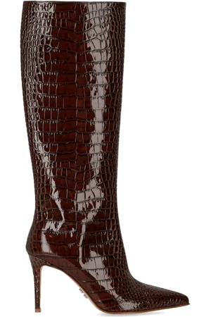 SERGIO LEVANTESI Buty, Kobieta, brązowy, 36 EU, Denise Brązowy Efekt Reptilia Wysoki But