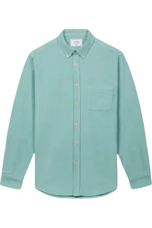 Portuguese Flannel Koszule, Mężczyzna, Zielony, S, Lobo Turquoise Corduroy Koszula