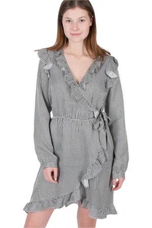 Designers Remix Sukienki, Kobieta, Czarny, L, 14853 Jael Ruffle Dress