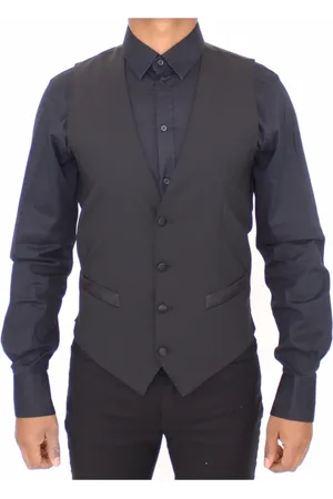 Dolce & Gabbana Garnitury, Mężczyzna, Szary, M, Stretch Sukienka Kamizelka Marynarka