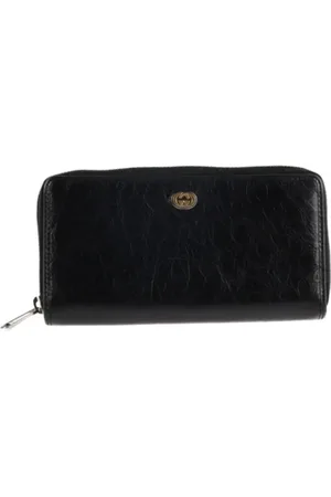 Gucci Pre-owned, Kobieta, Czarny, ONE SIZE, Używany Czarny Skórzany Portfel Gucci